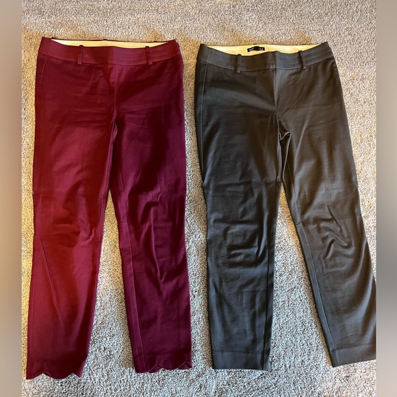 J. Crew Factory side zip cropped ponte pants. 2 pairs. Size 2 - Picture 1 of 5